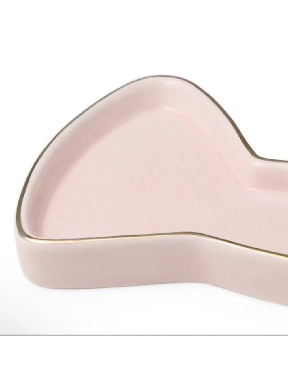 New! Target Bullseye Pink Bow Shaped Ceramic Trinket Dish w/ Gold Rim